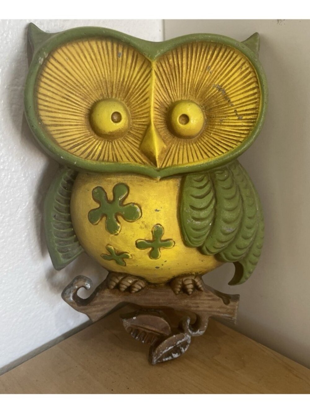 Vtg Grandmacore Sexton USA 1970 Owl Wall Art Hanging Cast Aluminum Cottagecore